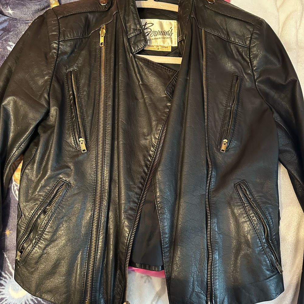 Vintage Berman’s leather motorcycle jacket - Picture 9 of 11